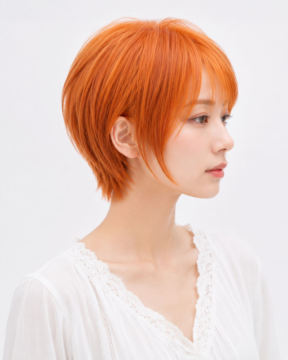 オレンジビビッド ショート ダブルカラー DiMPlE 越谷