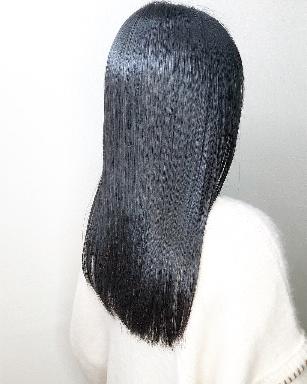 縮毛矯正 ブルーブラック ロングストレート DiMPlE 越谷