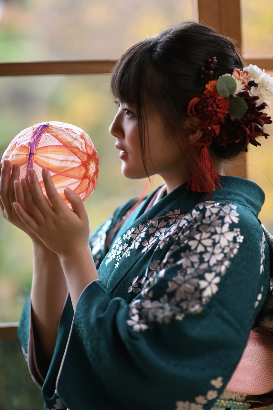 成人式 前撮り 振袖 ヘアアレンジ ポートレート DiMPlE 越谷