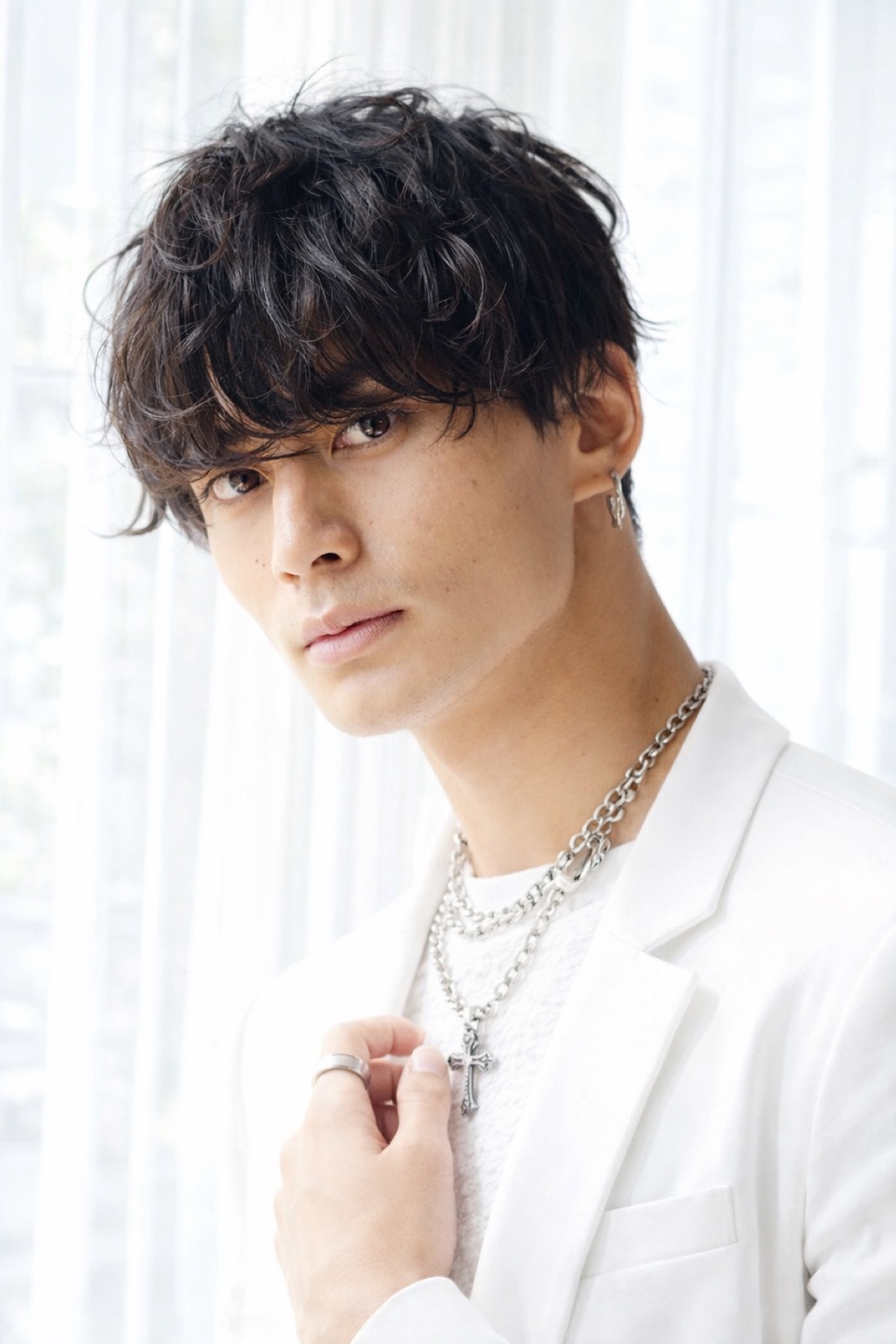 メンズ 大人パーマ ジャケットスタイル DiMPlE 越谷
