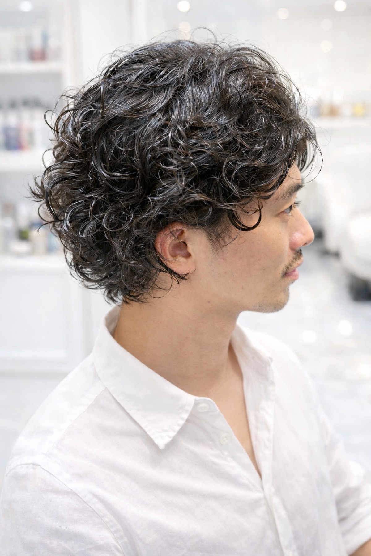 メンズ スパイラルパーマ サロン実例 DiMPlE 越谷