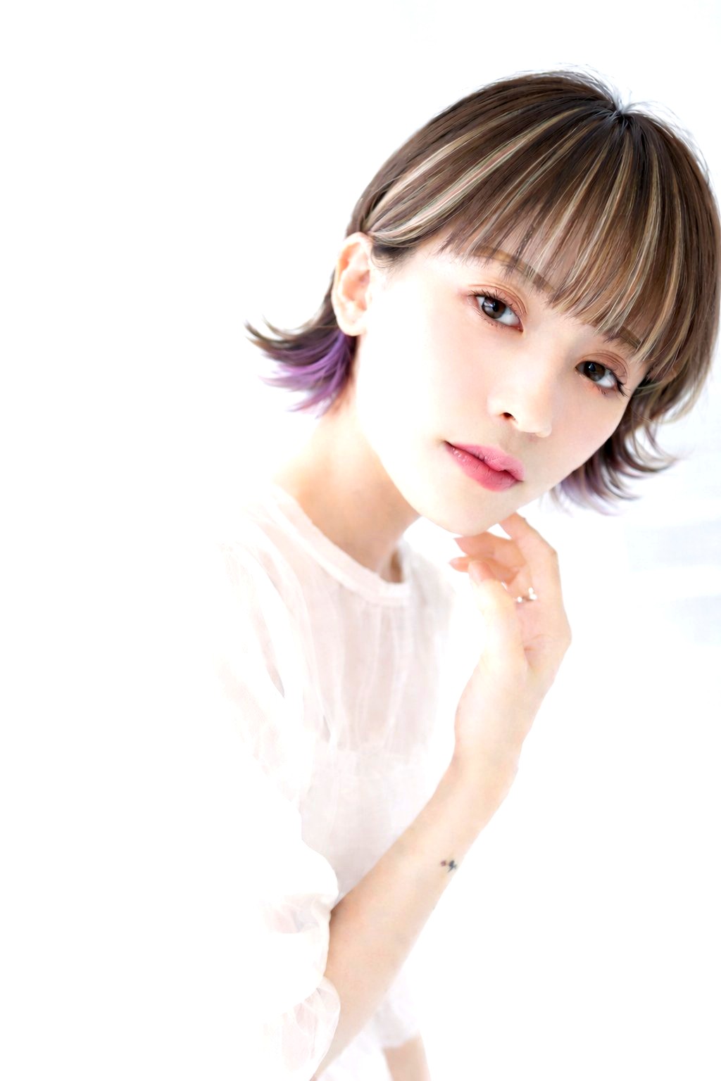 姫カット風ボブ インナーカラー Japanレイヤー DiMPlE 越谷